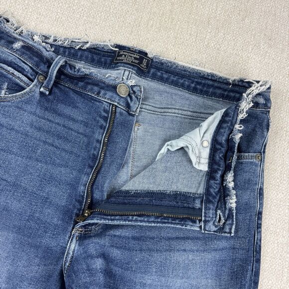 Abercrombie & Fitch Simone High Rise Ankle Distressed Jeans Size 31/12r - Picture 3 of 16